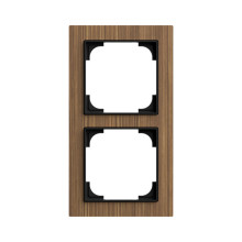 Busch-Jaeger Abdeckrahmen 2-fach Holz Walnuss - Busch-art linear Busch-art linear 2CKA001754A4893 1722-4086