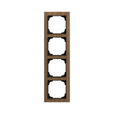 Busch-Jaeger Abdeckrahmen 4-fach Holz Walnuss - Busch-art linear Busch-art linear 2CKA001754A4895 1724-4086