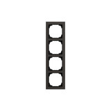 Busch-Jaeger Abdeckrahmen 4-fach papierschwarz - Busch-art linear Busch-art linear 2CKA001754A4900 1724-4045