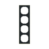 Busch-Jaeger Rahmen 4-fach mit Dekorring Busch-art linear 2CKA001754A4921 1724-453M