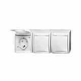Busch-Jaeger Schuko Steckdose mit erh. Berührungsschutz 2CKA002084A0724 2300/3 EBW-54