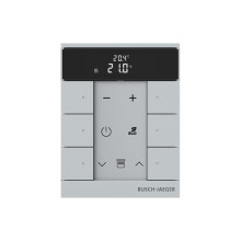 Busch-Jaeger Busch-Tenton RTR, 6fach, alusilber mit Display für Busch-free@home 2CKA006220A0882 SBR-F-6.0.11-83