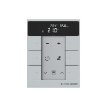 Busch-Jaeger Busch-Tenton RTR IAQ, 6fach, alusilber mit Display für Busch-free@home 2CKA006220A0884 SBC-F-6.0.11-83