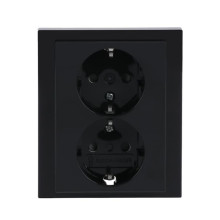 Busch-Jaeger Schuko Doppelsteckdose volle Abdeckung Safety+ 2TKA00003883 202 EUJB-81