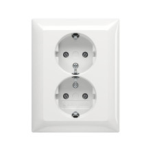 Busch-Jaeger Schuko Doppelsteckdose volle Abdeckung 202 EUJ-914 Busch-balance SI 2TKA00003909 202 EUJ-914
