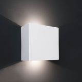 Deko-Light Wandaufbauleuchte Quinta, Warmweiß, Gips, weiß, überstreichbar 341062