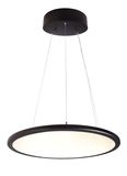 Deko-Light Pendelleuchte LED Panel transparent rund, Warmweiß, Alu, Schwarz 342089