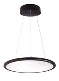 Deko-Light Pendelleuchte LED Panel transparent rund, Neutralweiß, Alu, Schwarz 342092