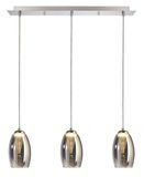 Deko-Light Pendelleuchte Electra, Warmweiß, Glas, silber, Chrom 342117