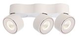 Deko-Light Deckenaufbauleuchte Uni Triple, Warmweiß, Alu, Weiß-matt 348107