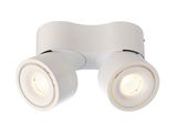 Deko-Light Deckenaufbauleuchte Uni II Mini Double, Warmweiß, weiß 348123