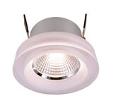 Deko-Light Deckeneinbauleuchte COB 68 Acryl, Silber, satiniert, Warmweiß + Kaltweiß, 45°, 24VDC 565247