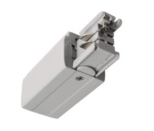Deko-Light Schienensystem 3-Phasen 230V, D Line elektrischer Einspeiser links grau 710010