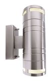 Deko-Light Wandaufbauleuchte Zilly II Up and Down, GU10, 2x max. 35W, Edelstahl, silber, IP44 731010