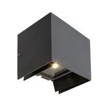 Deko-Light Wandaufbauleuchte Arcturus II, Warmweiß, Graphitgrau, IP54 731100