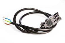 Wieland, Wieland GST18i3 Anschlussleitung mit Stecker 100cm, Schwarz,1m 800112
