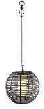 Deko-Light Pendelleuchte Velorum, E27, max. 18W, schwarz, IP44 836020