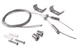 Deko-Light Seilabhängung einstellbar für Leuchte Tri Proof 2 Stk., Metall, Silber-grau, 2500mm 930071