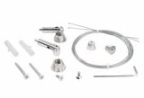 Deko-Light Seilabhängung (schwenkbar) Set 2 Stk, Metall, Silber 987060