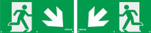 Dotlux 5403 Erweitertes Piktogrammset Pfeil diagonal links und rechts unten (2 Stück) für LED-Notleuchte EXITmulti (Artikel 3177)