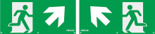 Dotlux 5404 Erweitertes Piktogrammset Pfeil diagonal links und rechts oben (2 Stück) für LED-Notleuchte EXITmulti (Artikel 3177)