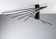LUCE Design Shanghai LED Deckenleuchte Neutralweiss 66W schwarz