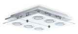 Eglo 30932 Cabo LED Deckenleuchte 6x3W Edelstahl chrom weiss klar