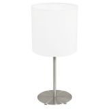 Eglo Tischleuchte Pasteri E27 weiss mit Schalter