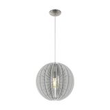 Eglo 32821 Fabessa Hängeleuchte E27 nickel weiss