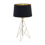 EGLO 39179 CAMPORALE Tischleuchte schwarz gold E27
