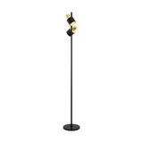 EGLO 39388 FIUMARA Stehleuchte schwarz gold 2xE27