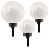 Eglo LED 3er Set Aussenleuchte Kugel weiss Solarbetrieb mit Schalter