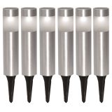 Eglo LED 6er Set Aussenleuchte Edelstahl Solarbetrieb mit Schalter