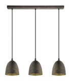 Eglo 49871 Safi Hängeleuchte 3x E27 braun gold