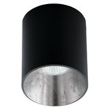 Eglo 62253 POLASSO PRO GU10 Anbauspots+Anbauleuchten Ø100mm Schwarz, Silber
