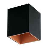 Eglo 62257 POLASSO PRO GU10 Anbauspots+Anbauleuchten 100x100mm Schwarz, Kupfer