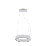 Eglo 63089 PASTRENGO 2 LED Pendelleuchte 30W Ø500mm Silber Weiss Neutralweiss Dimmbar