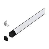 Eglo 63426 Außen-Eckschiene 3000x16mm Schwarz Weiss