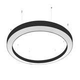 Eglo 68125 PASTRENGO 3 LED Pendelleuchte 128W Ø2000mm Schwarz Weiss Neutralweiss