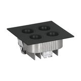 Eglo 68186 MIZATA LED Einbauspot Downlight 13,3W 110x110mm Schwarz Warmweiss