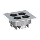 Eglo 68188 MIZATA LED Einbauspot Downlight 13,3W 110x110mm Silber Warmweiss