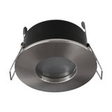 Eglo 68574 TEDO PRO IP65 GU10 Außen-Einbauspot Downlight Ø83mm Nickel-Matt Weiss IP65