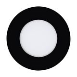 Eglo 68703 FUEVA PRO CCT LED Einbauleuchte 2,7W Ø85mm Schwarz Weiss Steuerbare Lichtfarbe