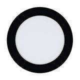 Eglo 68709 FUEVA PRO CCT LED Einbauleuchte 12,5W Ø170mm Schwarz Weiss Steuerbare Lichtfarbe