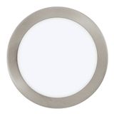 Eglo 68712 FUEVA PRO CCT LED Einbauleuchte 14,5W Ø225mm Nickel-Matt Weiss Steuerbare Lichtfarbe