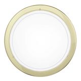 Eglo 83157 Planet 1 Wandleuchte / Deckenleuchte E27 Stahl messing weiss klar