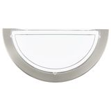 Eglo 83163 Planet 1 Wandleuchte E27 Stahl nickel-matt weiss klar