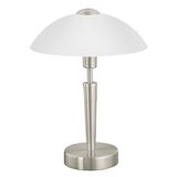 Eglo 85104 Solo 1 Tischleuchte E14 Stahl nickel-matt weiss
