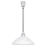 Eglo 87008 Lord 2 Hängeleuchte E27 Kunststoff Stahl silber nickel-matt weiss