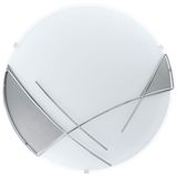 Eglo 89758 Raya Wandleuchte / Deckenleuchte E27 Stahl weiss chrom silber